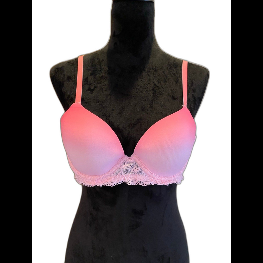 No Boundaries  Bra Ombré Pink Size 36B Womens w/‎ Lace sides Beautiful Sexy